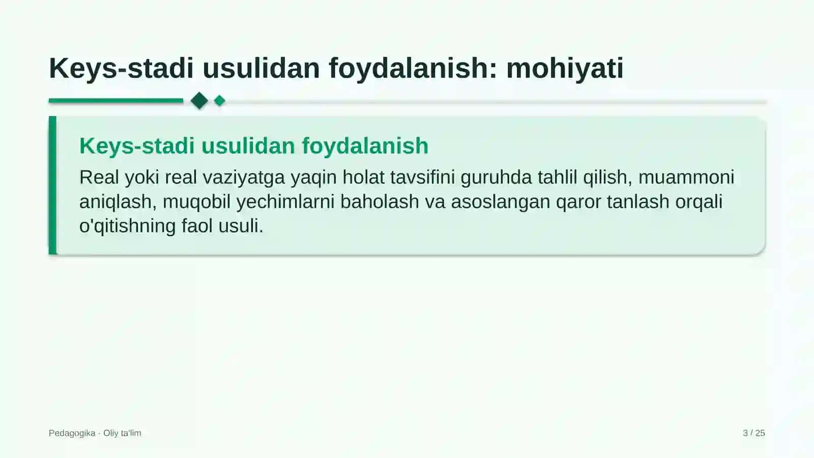 Restoranlarda keys-stadi usulidan foydalanish 3