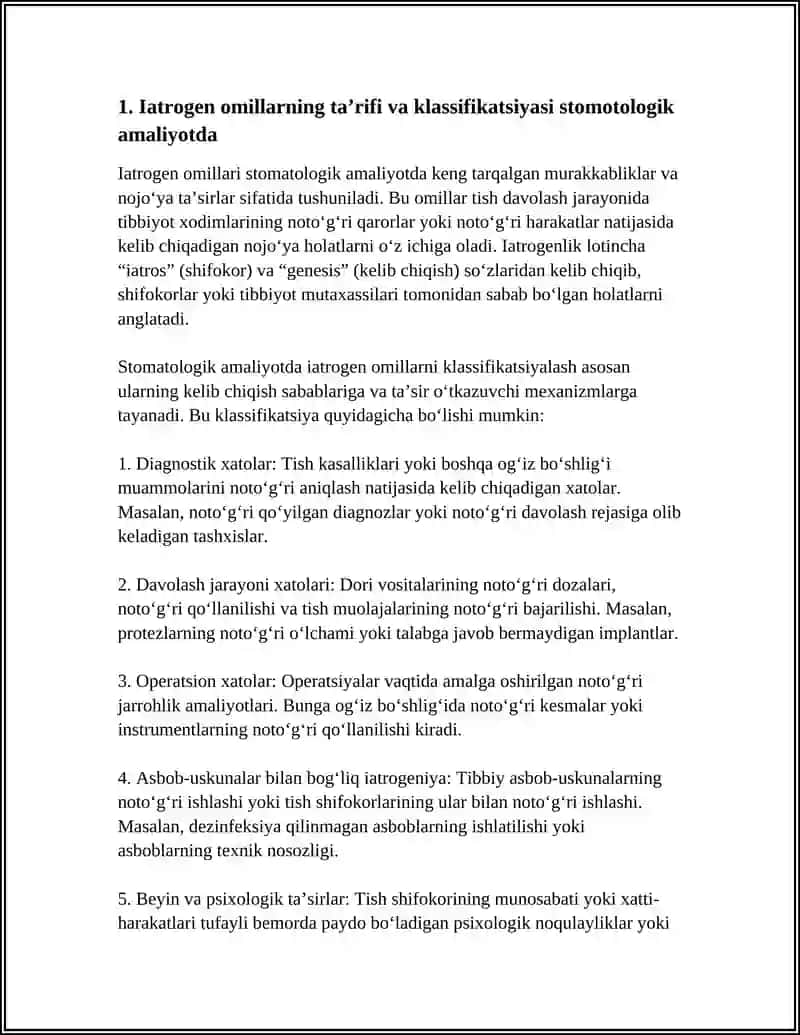 STOMOTOLOGIK AMALIYOTDA YATROGEN OMILLAR 3