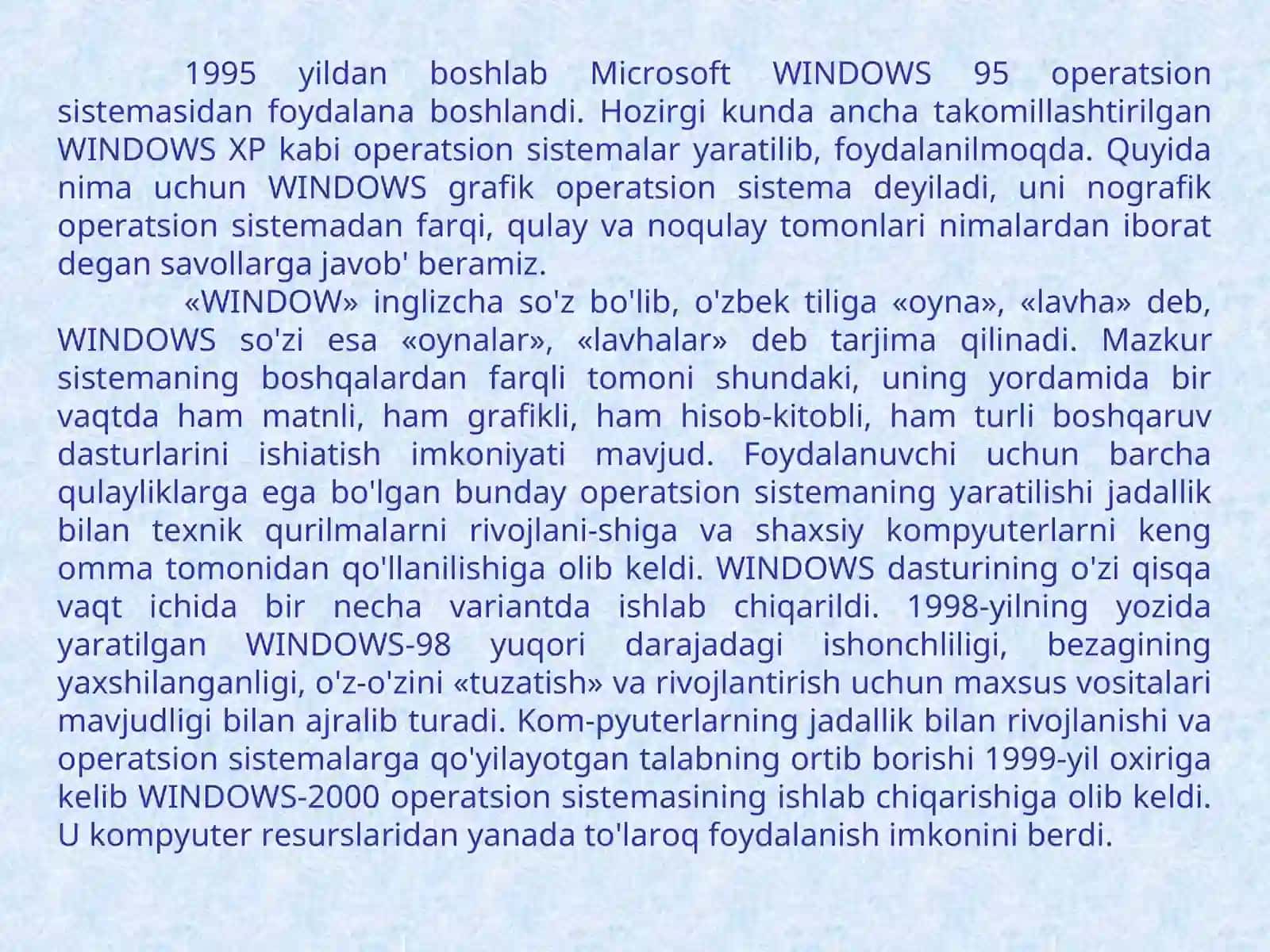 WINDOWS 3