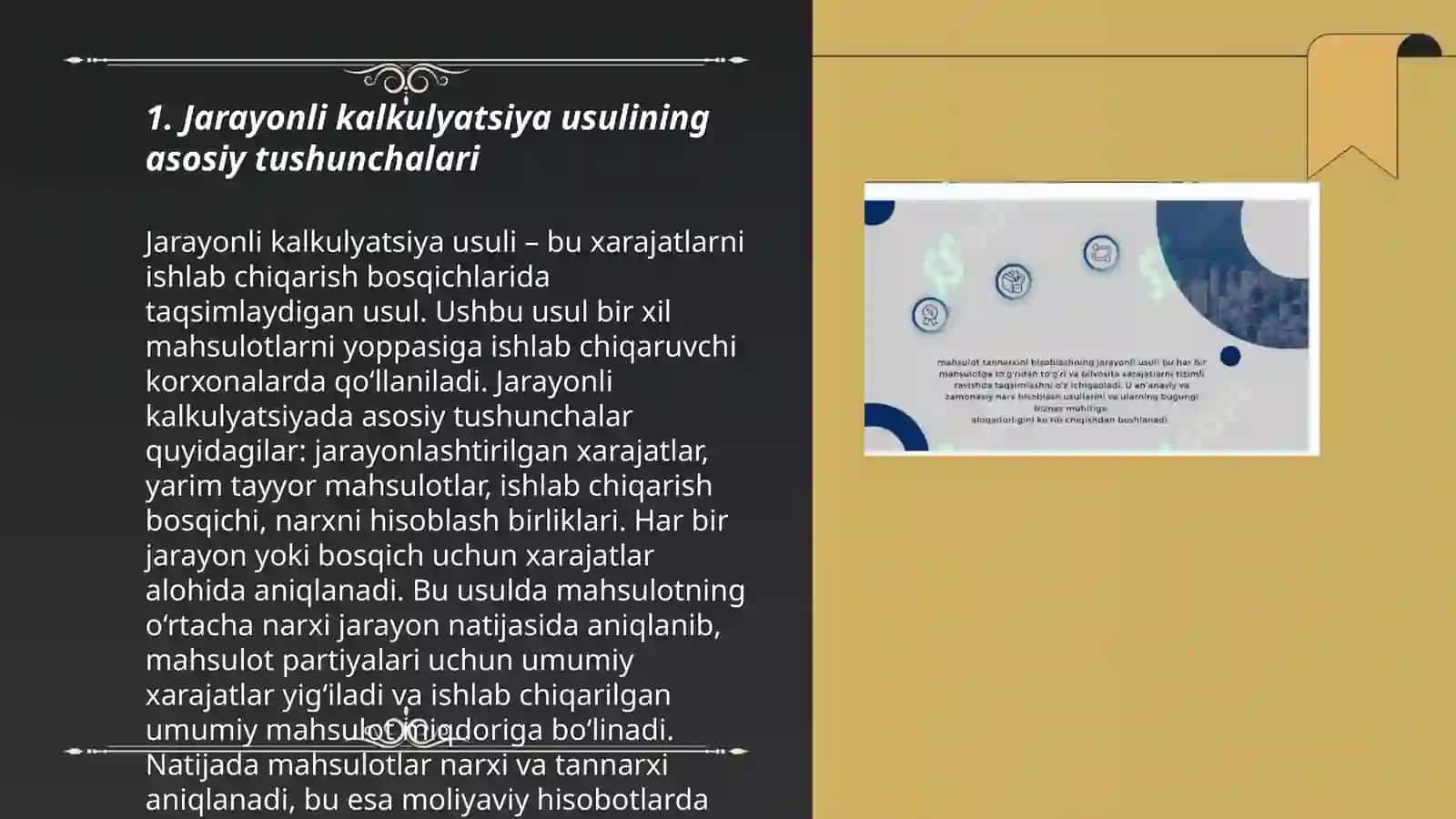 Jarayonli kalkulatsiya qilish usuli 3
