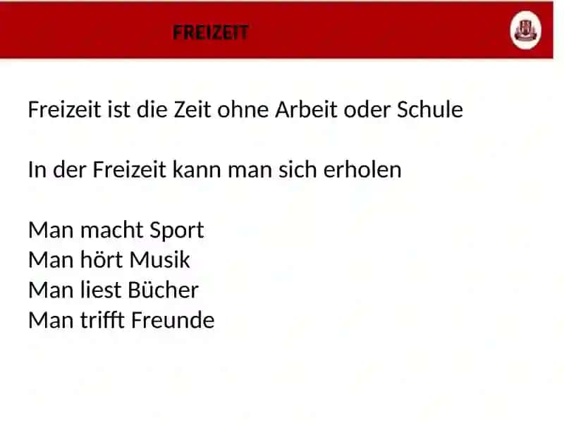 FREIZEIT, KOMPLIMENTE 3