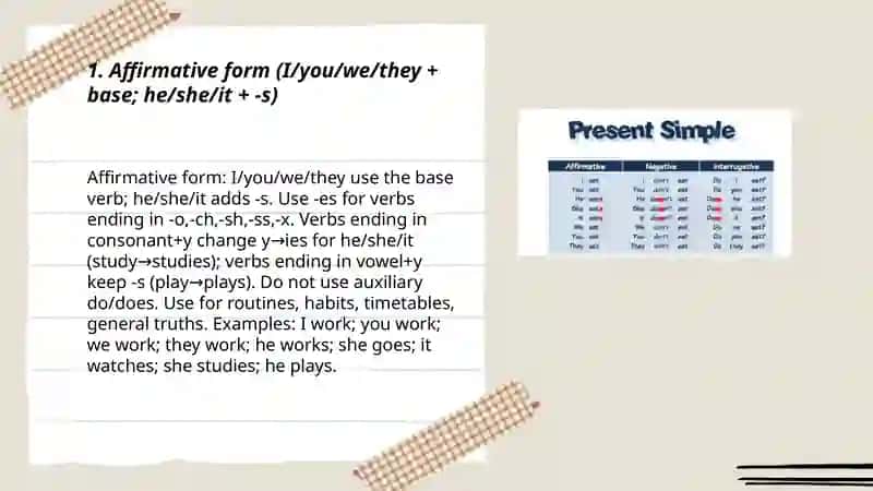 Present simple 3
