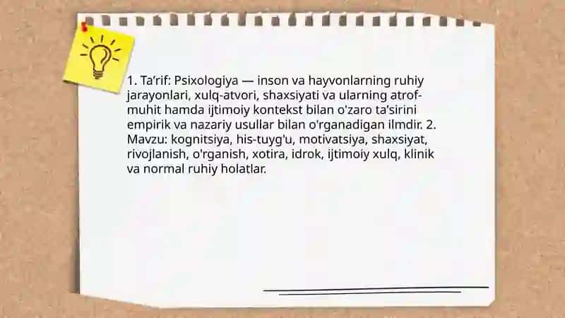 Psixalogiya fan sifatida 3