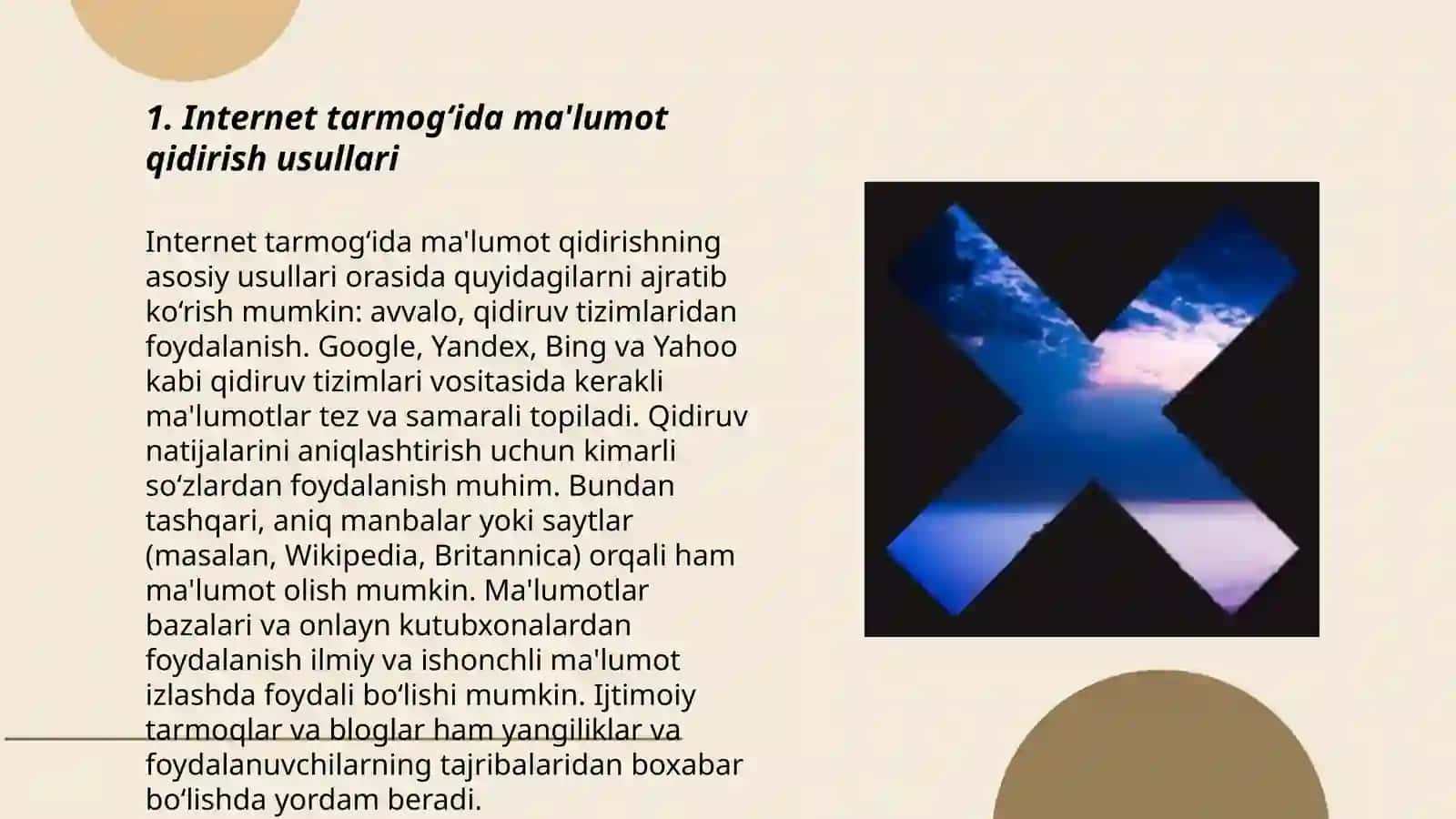 Internet Tarmog'ida Ma'lumot Qidirish 3