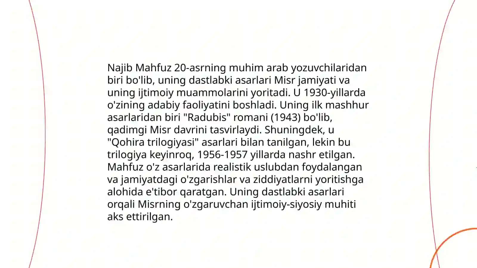 Najib Mahfuz ijodi 3