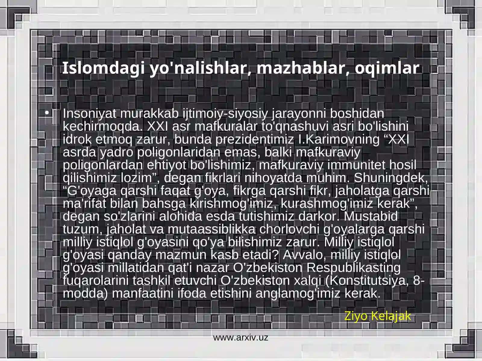 Islom mazhablari 3
