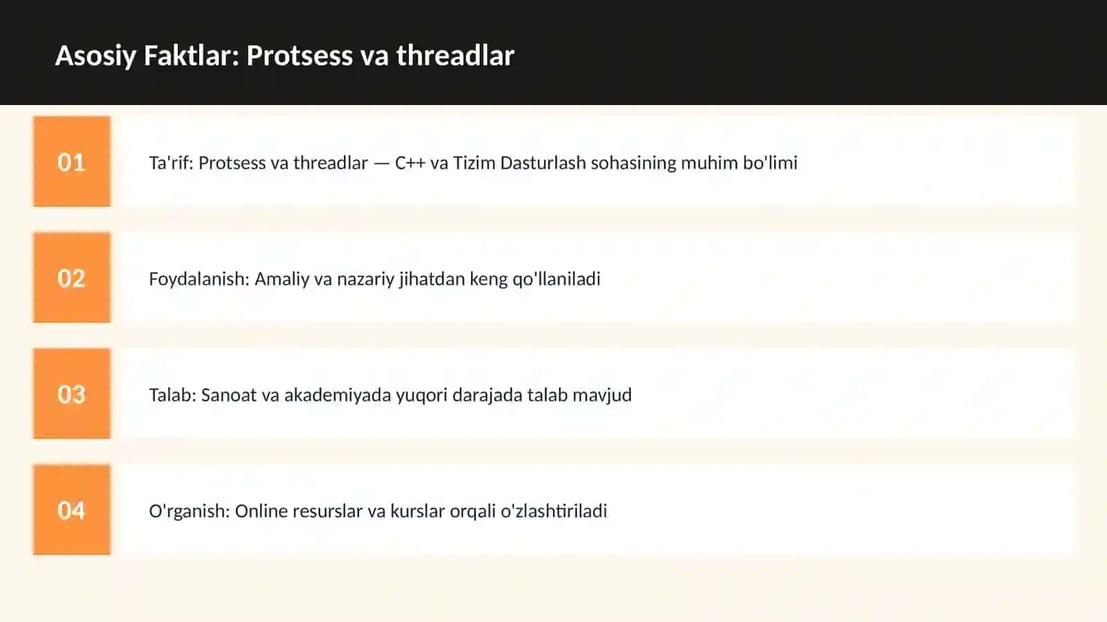 Protsess va threadlar 3