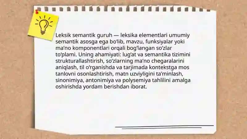 Leksik semantik guruhlar 3