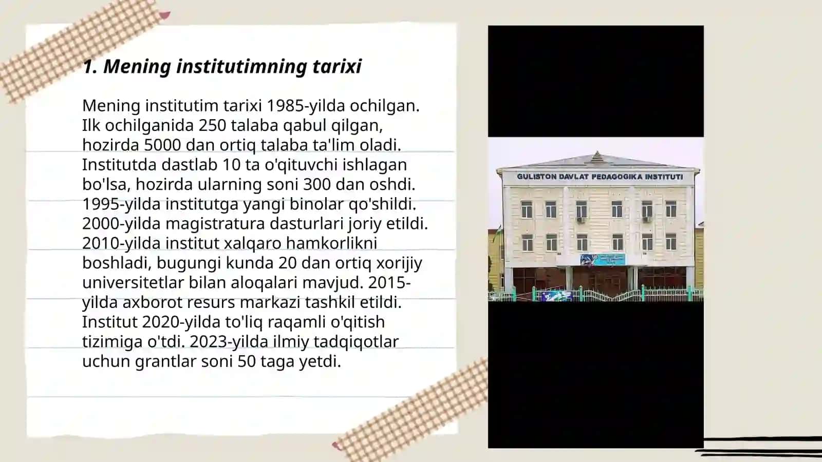 Mening institutim 3