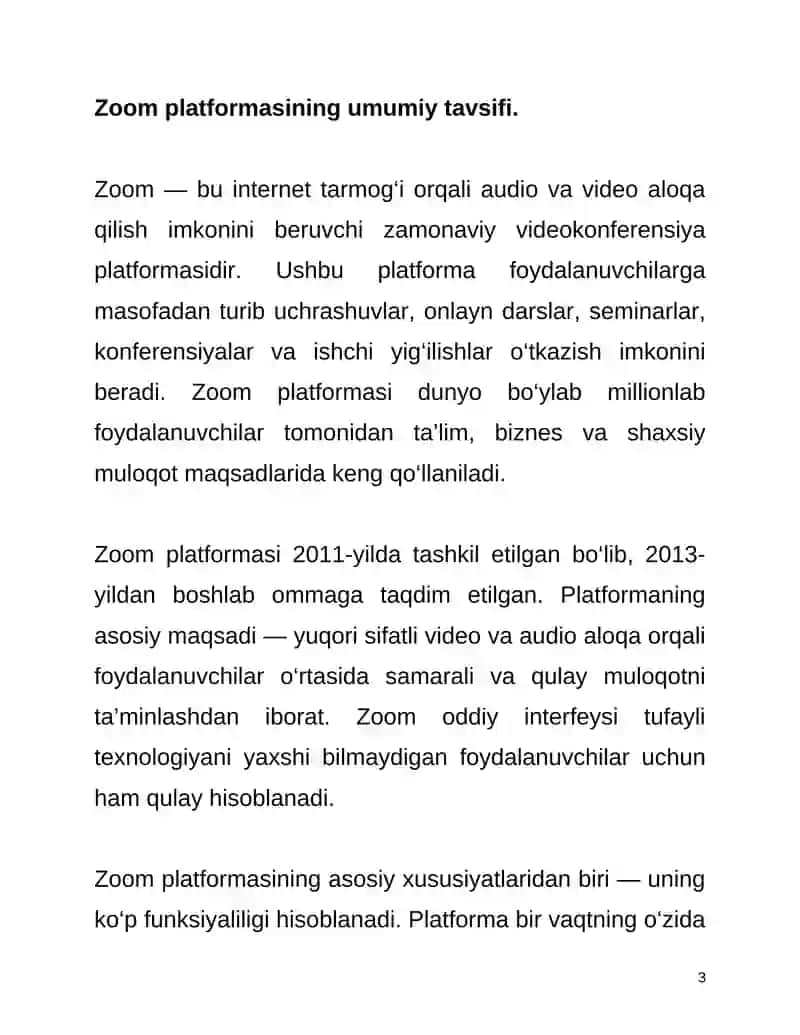 Zoom platformasi 3