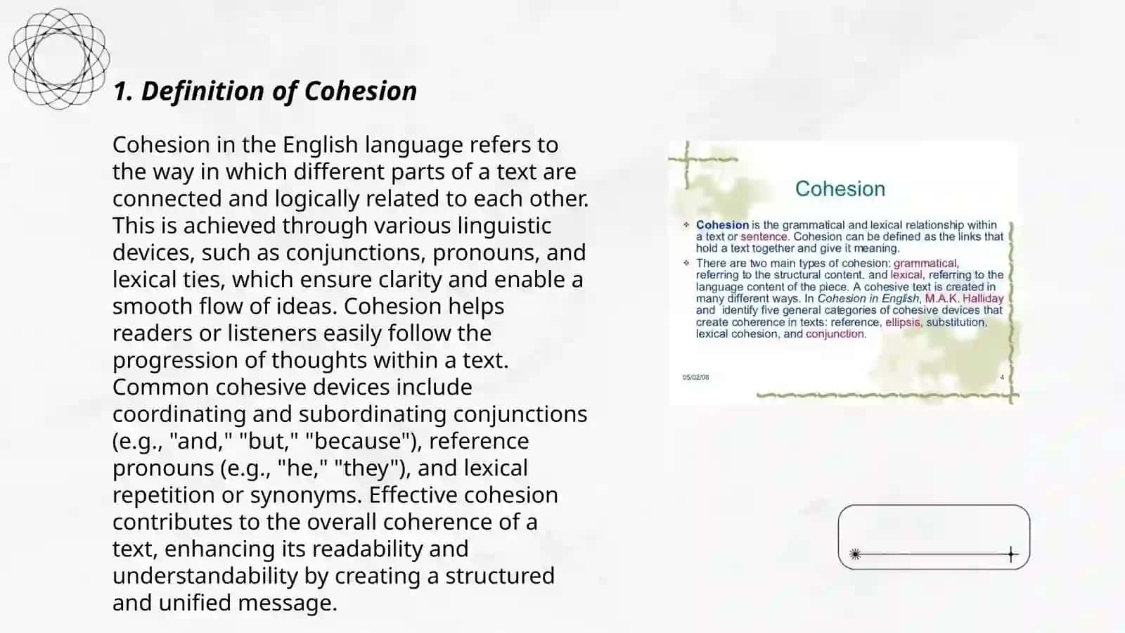 What is cohesion in grammar? 3