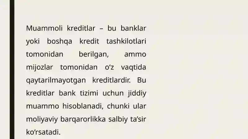 Muammoli kreditlar 3