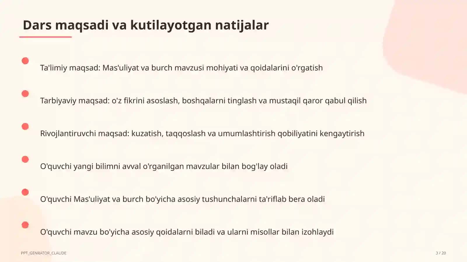 Mas'uliyat va burch (6-sinf) 3
