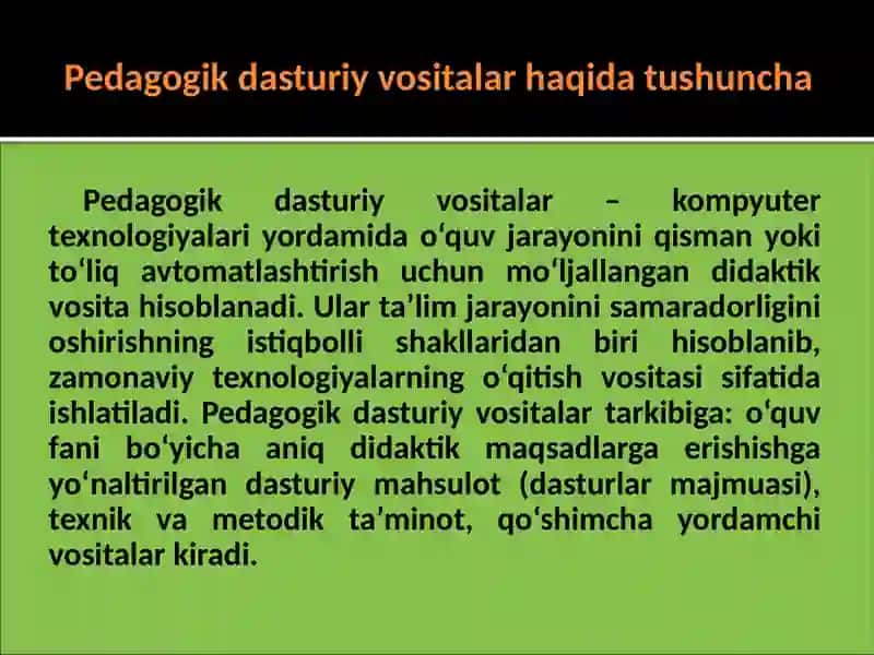 Pedagogik dasturiy vositalar 3