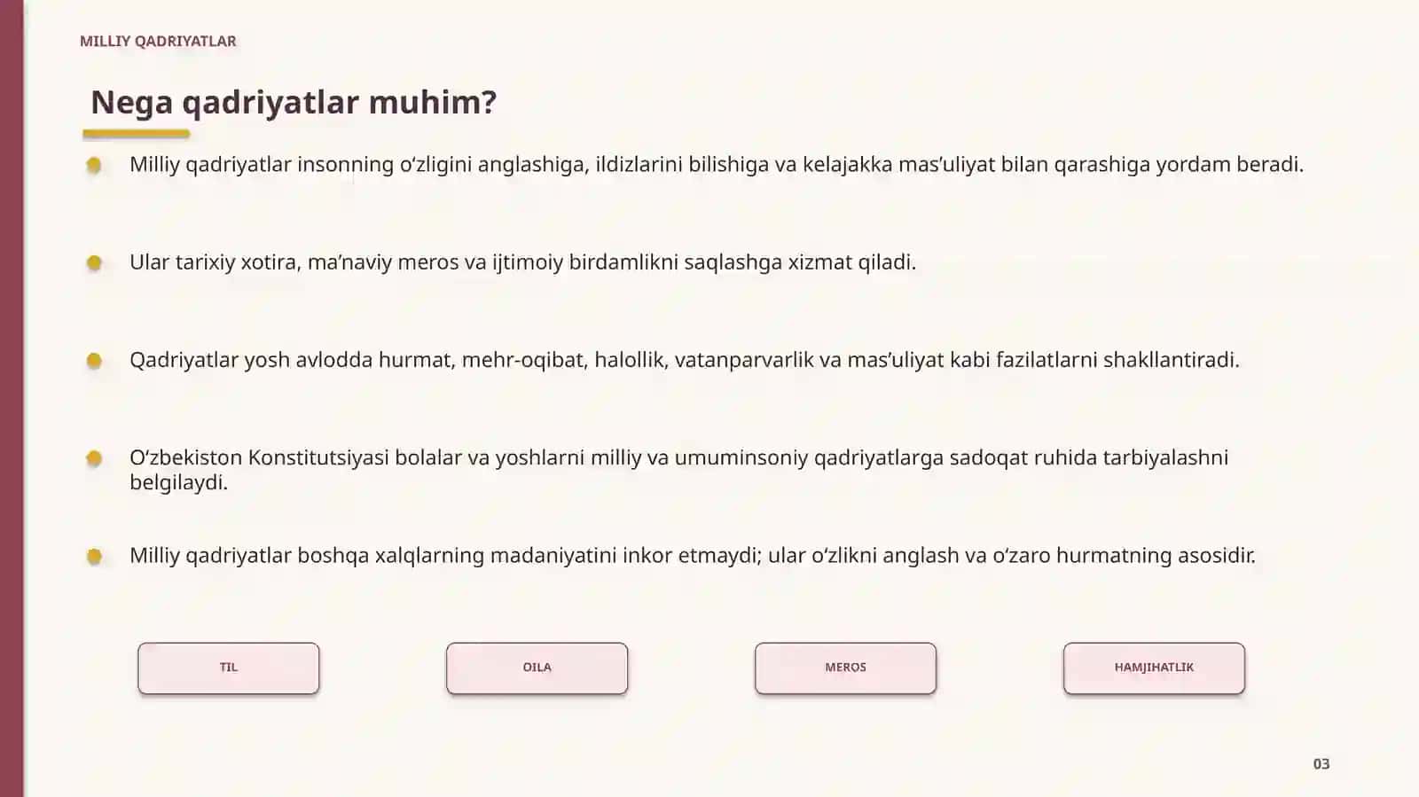 MILLIY QADRIYATLAR 3