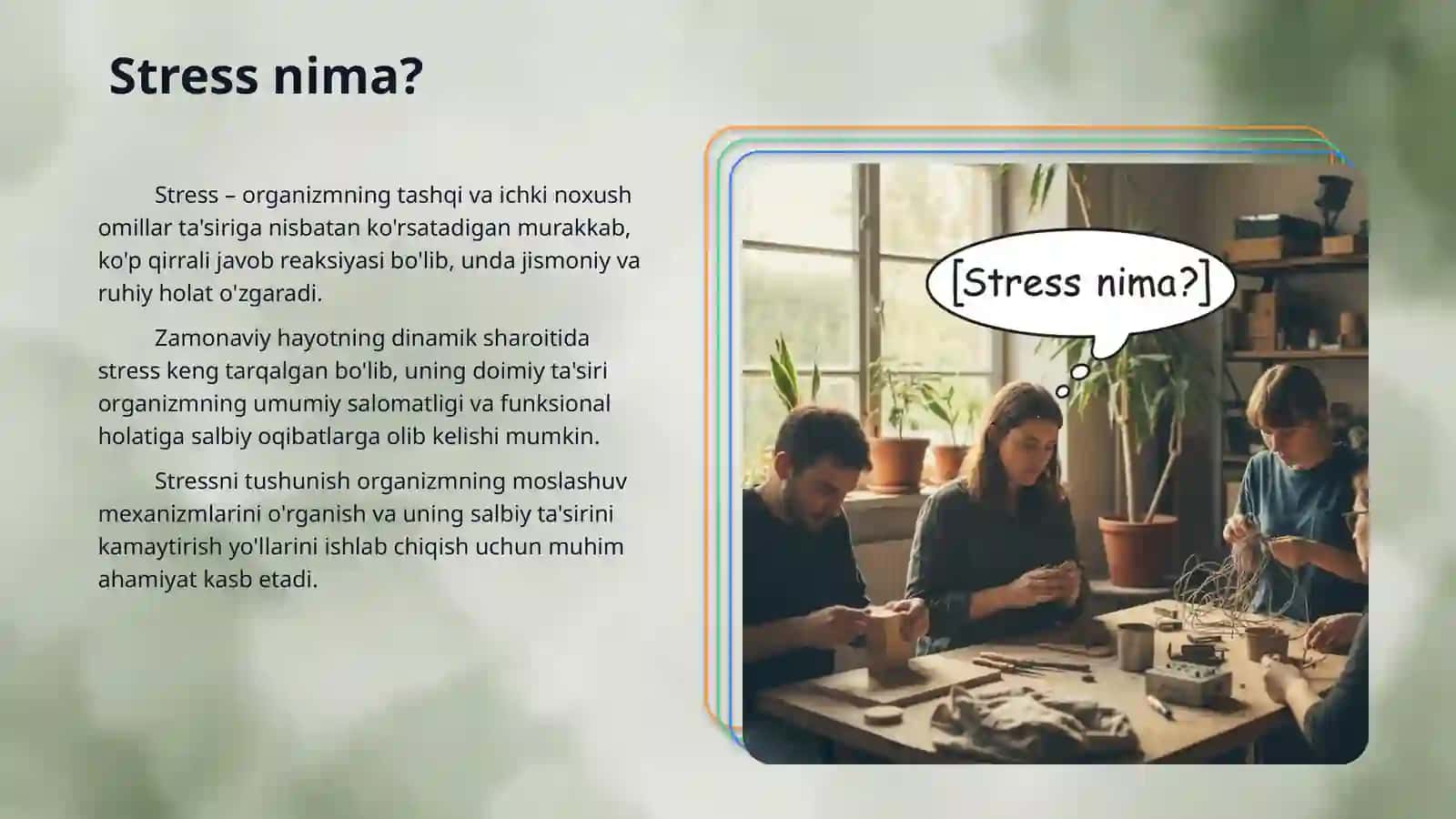Stress bosqichlari , diagnostikasi 3