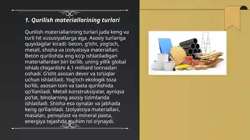 Qurilish materiallaridagi kompleks qo'shimchalar 3