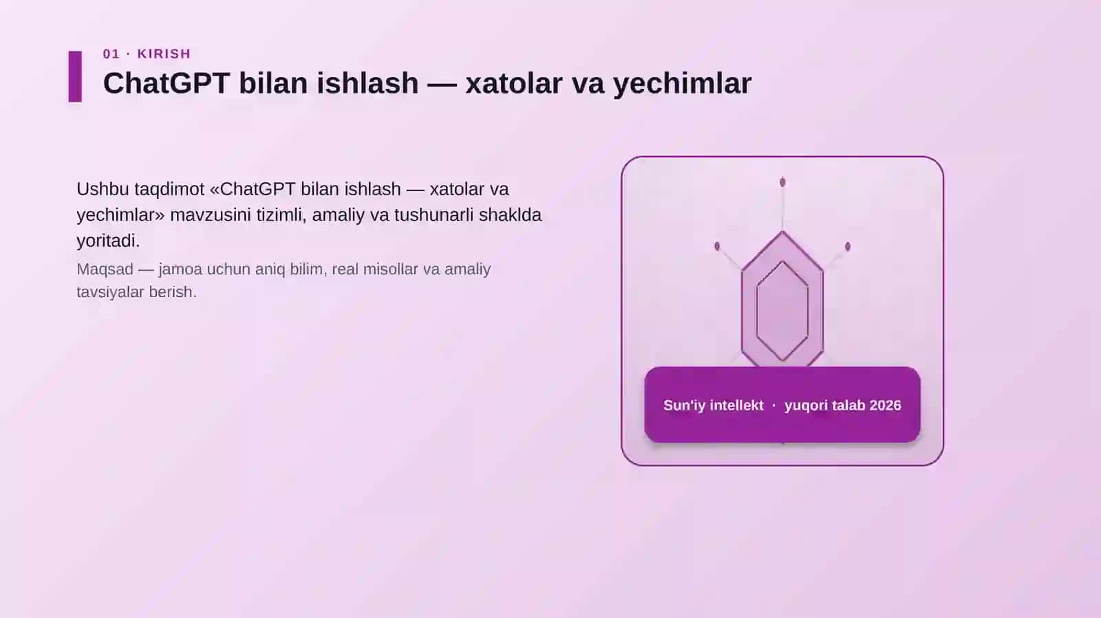 ChatGPT bilan ishlash — xatolar va yechimlar 3