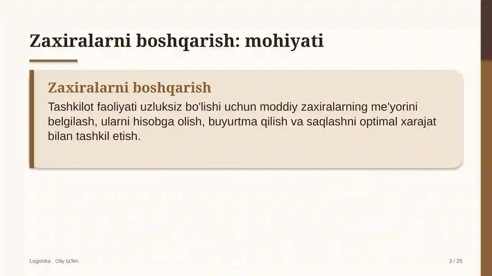 Developerlik kompaniyalarida zaxiralarni boshqarish 3