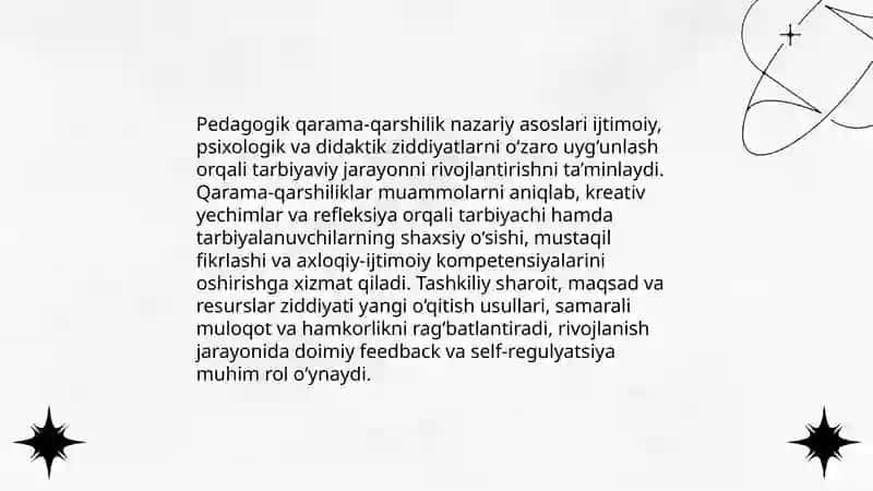 Pedagogik qarama-qarshilik 3