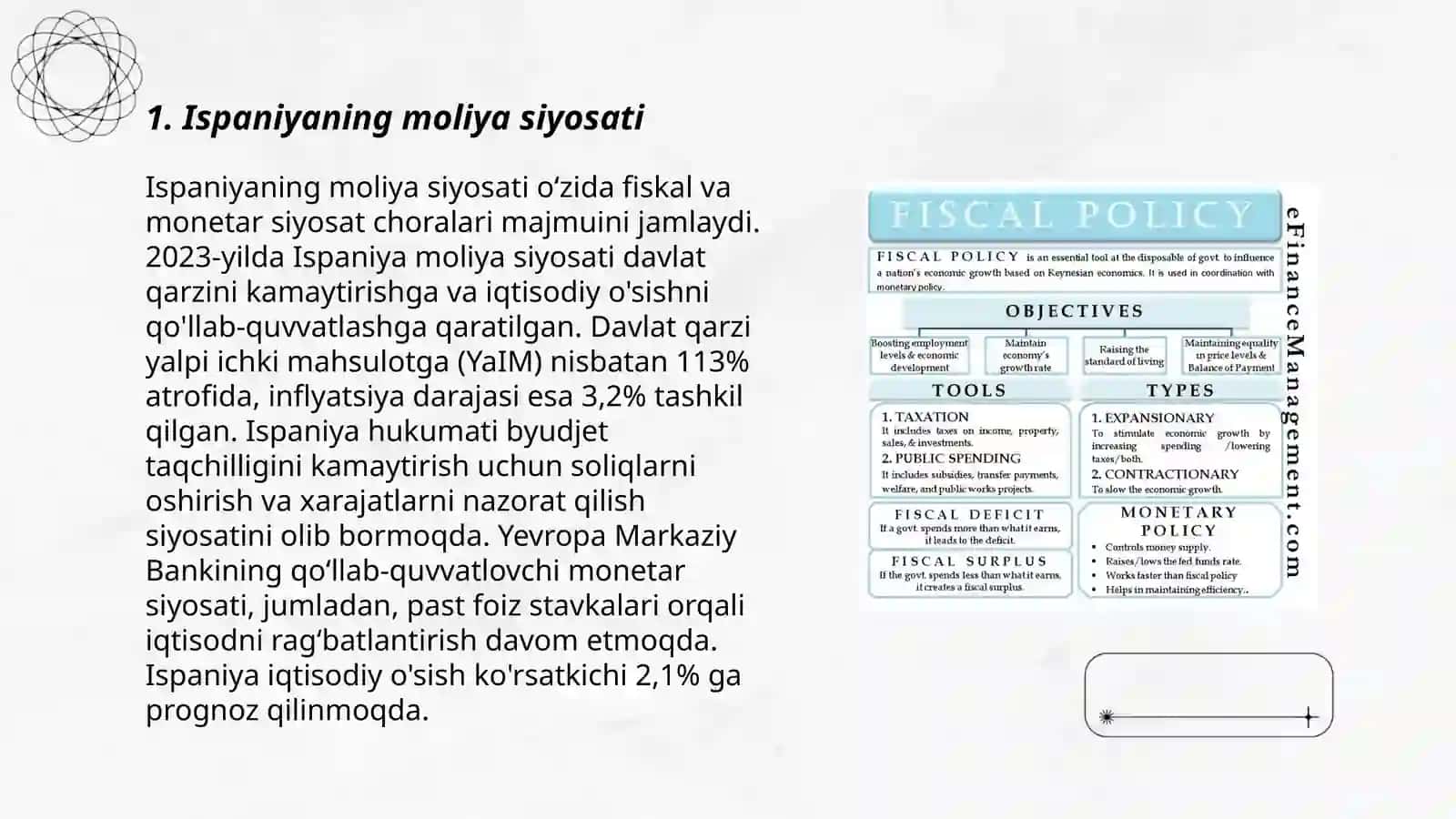 Ispaniya davlatining Iqtisodiy siyosati haqida 10 ta fakt 3