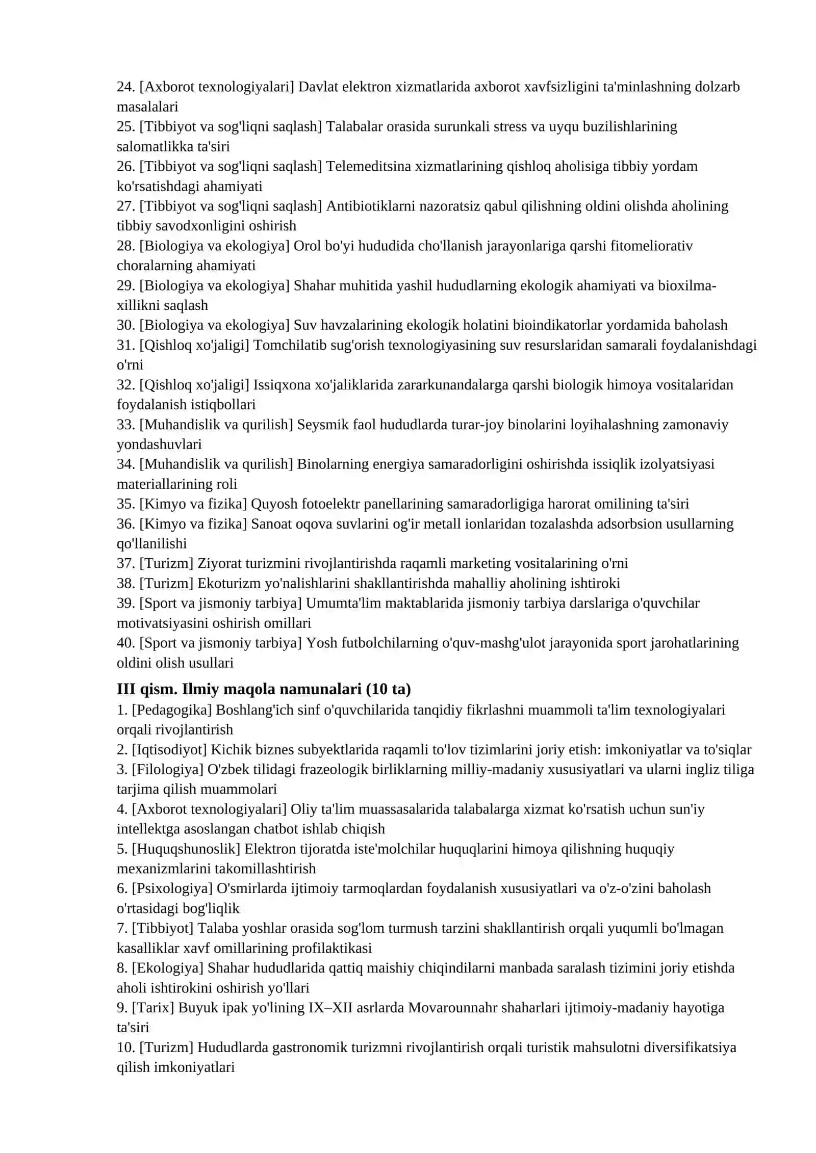 Tezis va maqola namunalari 2026 word yozish qollanmasi bilan tayyorgarlik toplami 3