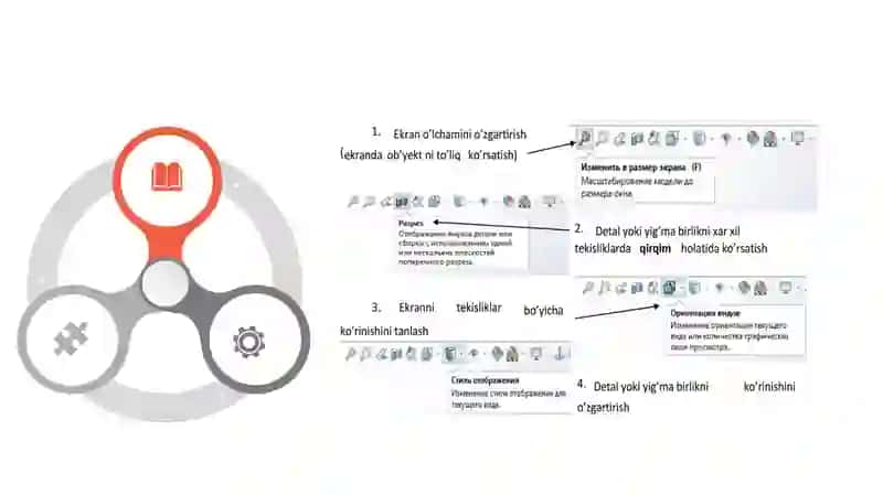 SolidWorks dasturiva uning ish stoli interfeyslarini bilantashish 3