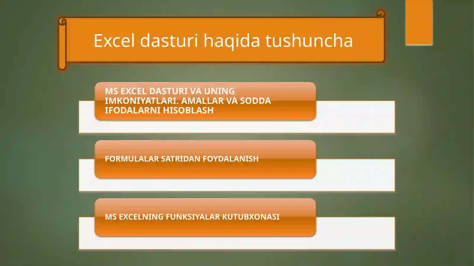 Excel haqida umumiy tushuncha 3