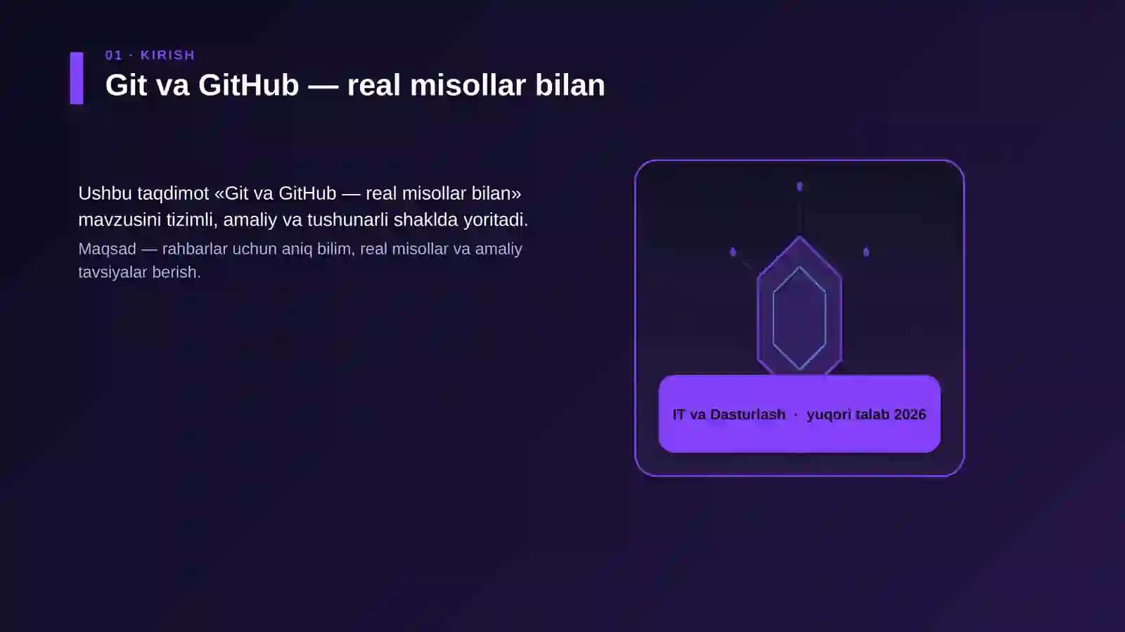 Git va GitHub — real misollar bilan 3