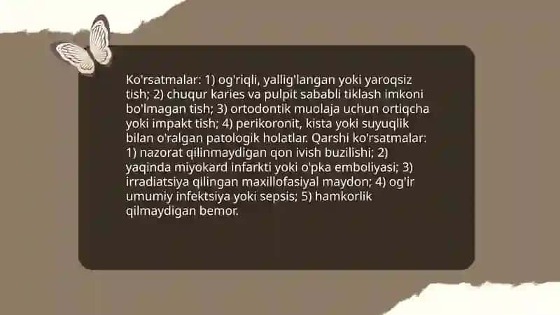 Tish olish operatsiyalari 3
