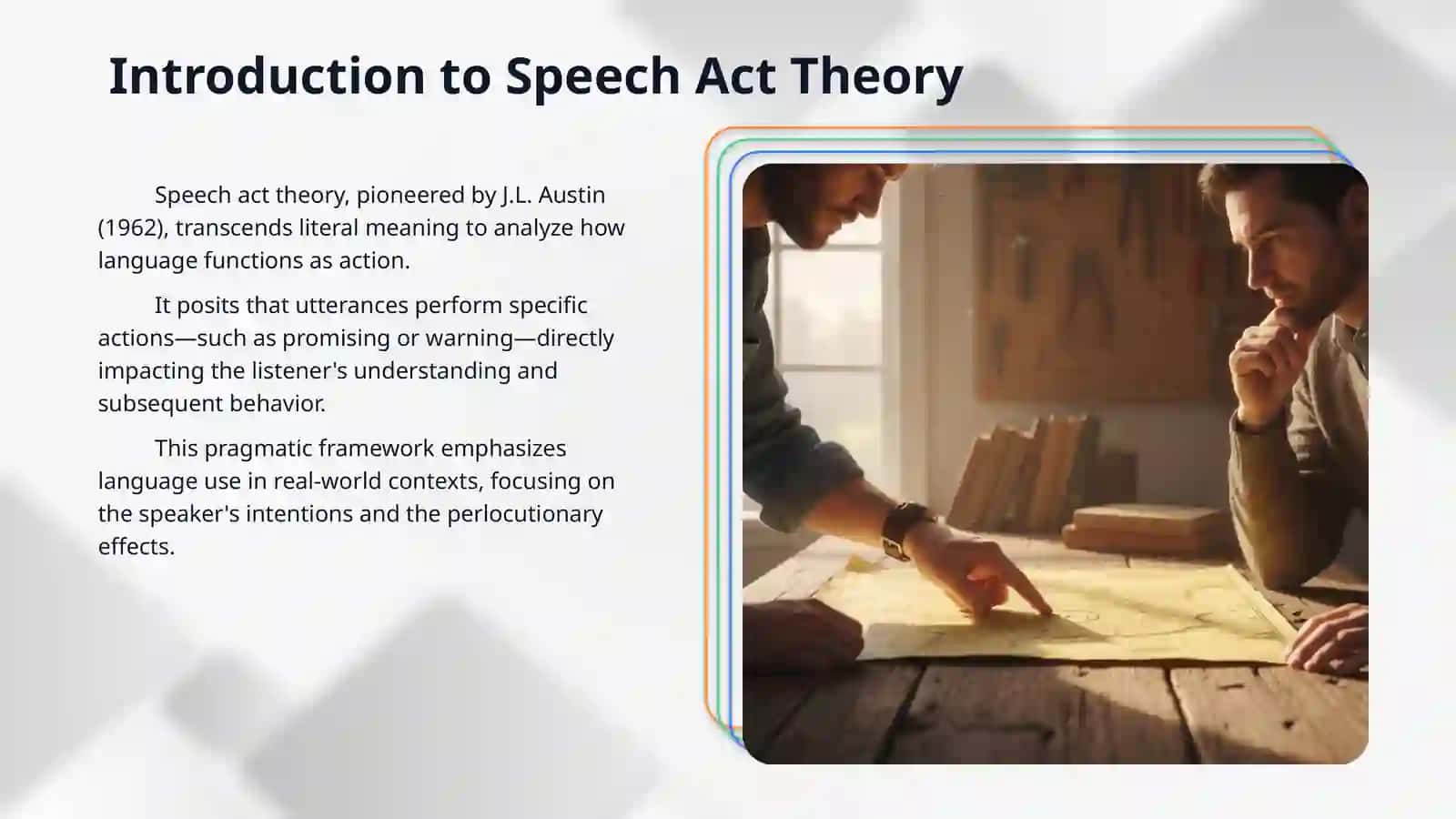 Speech act theory. 3