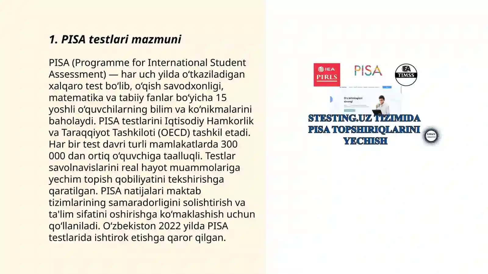 Xalqaro baholash dasturi PISA 3
