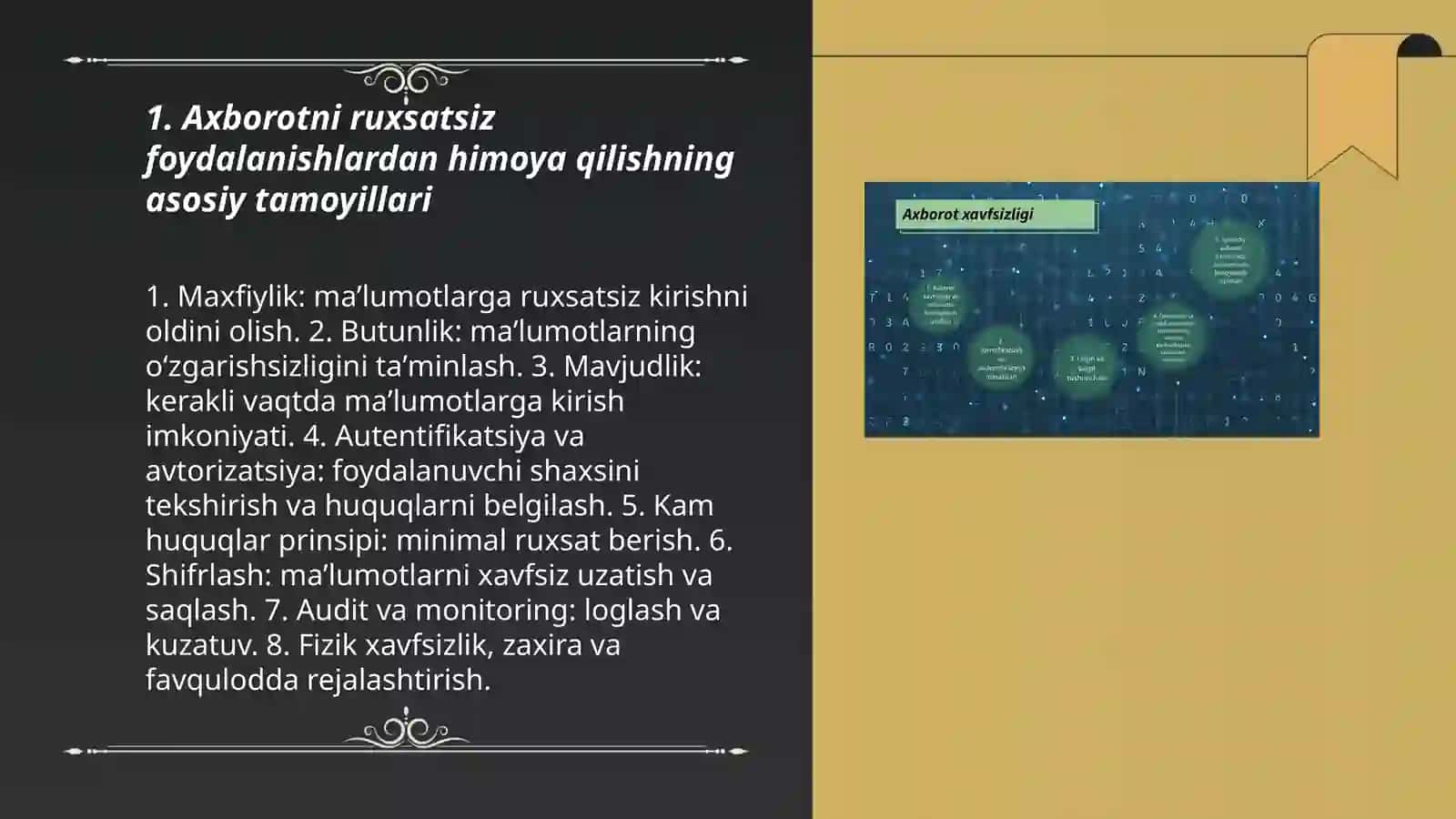 Axborotni ruxsatsiz foydalanishlardan himoyalash 3