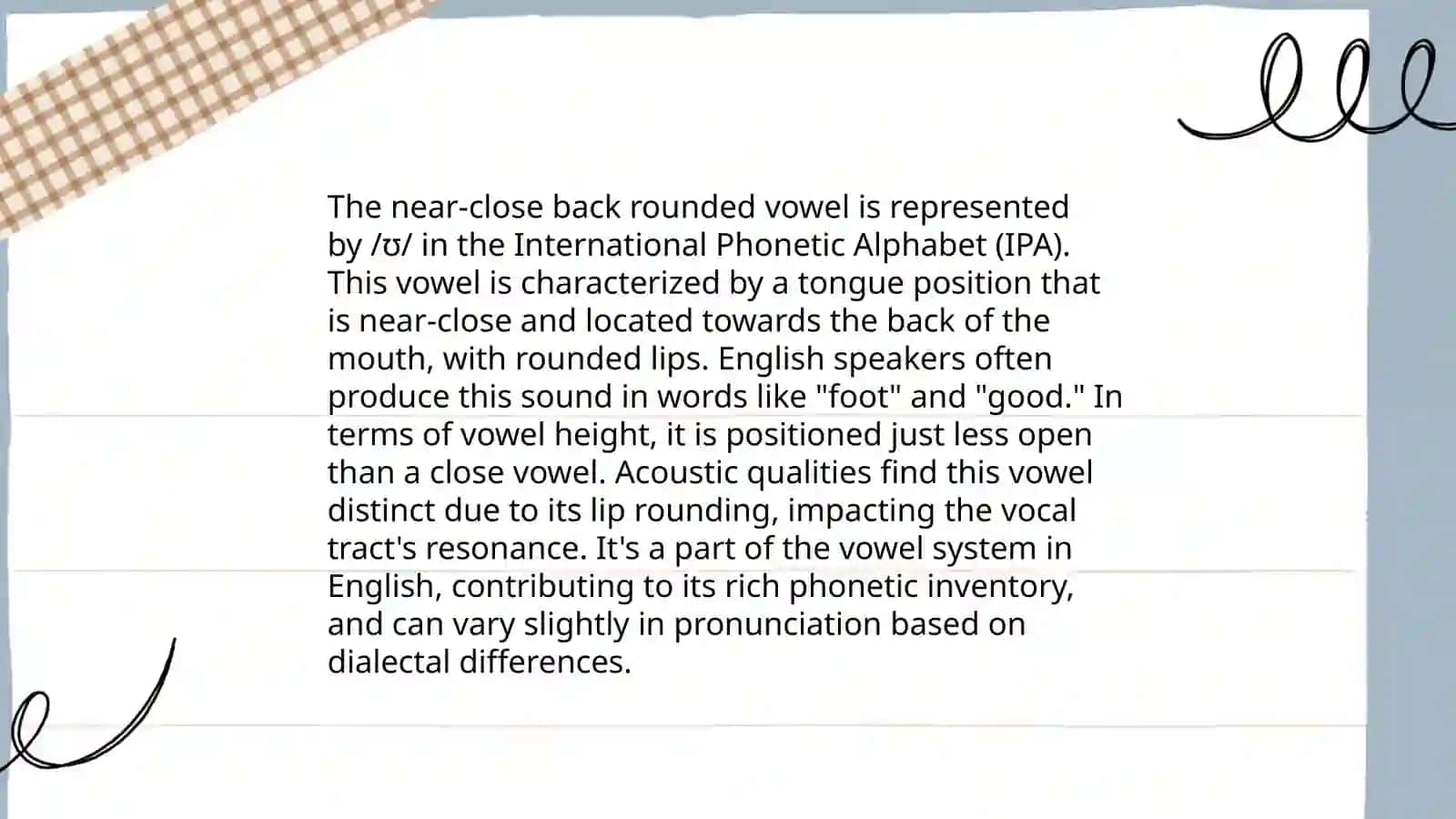 Near close back rounded vowel 3