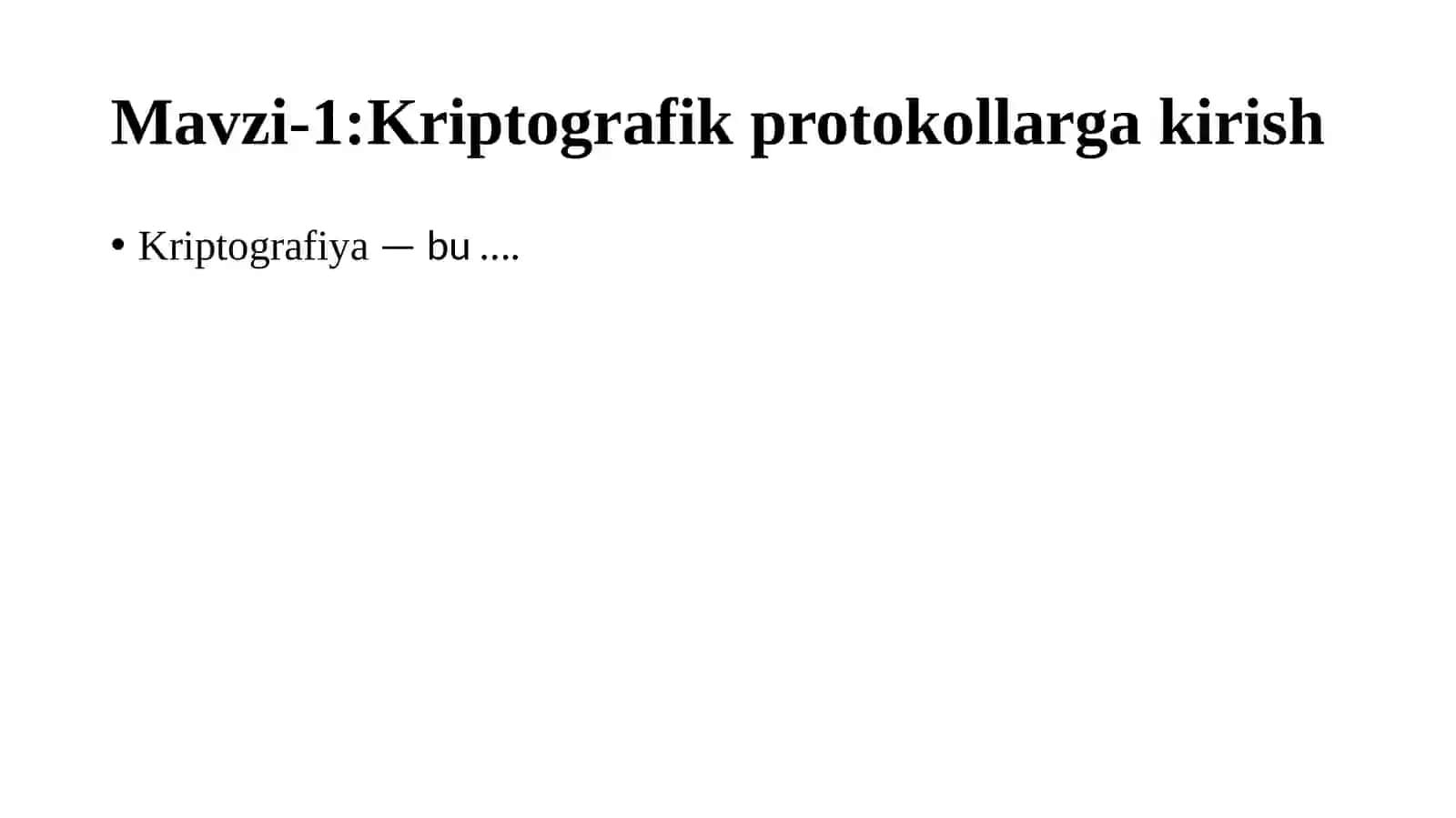 Kriptografik protokollar 3
