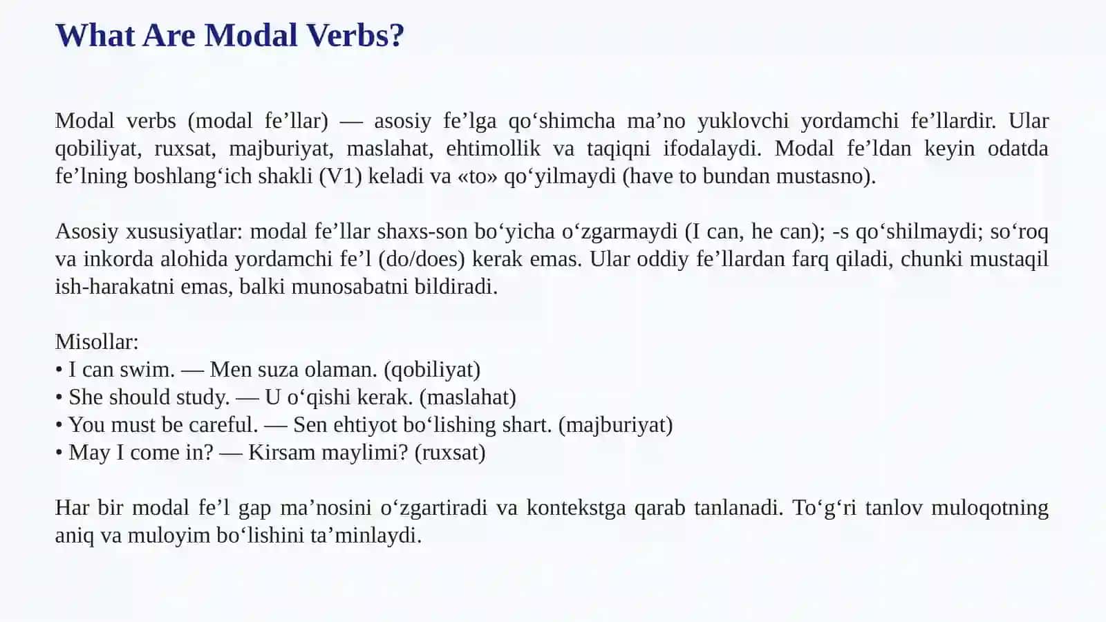 MODAL VERBS IN ENGLISH 3