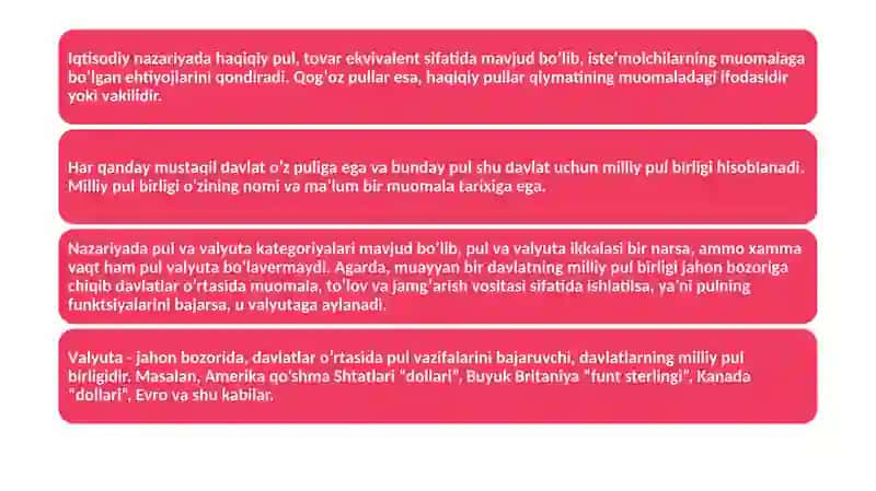 VALYUTA MUNOSABATLARI VA VALYUTA TIZIMI 3