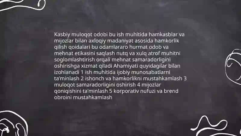 Kasbiy muloqot odobi 3