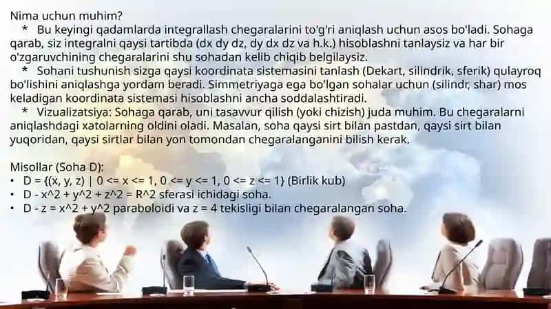 Uch o‘lchovli integralni hisoblash 3
