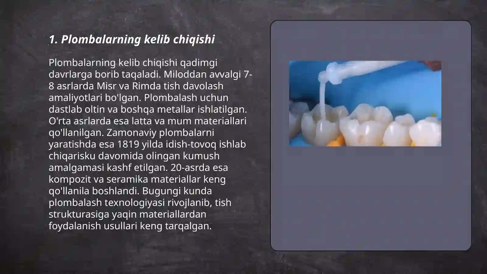 Plomba Ashyolarining tasnifi 3