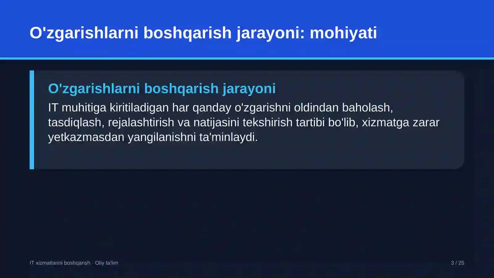 Elektr transportida o'zgarishlarni boshqarish jarayonini joriy etish 3