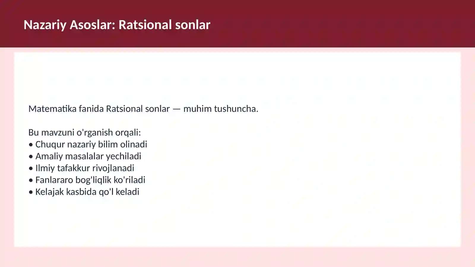 Matematika - Sonlar nazariyasi 3
