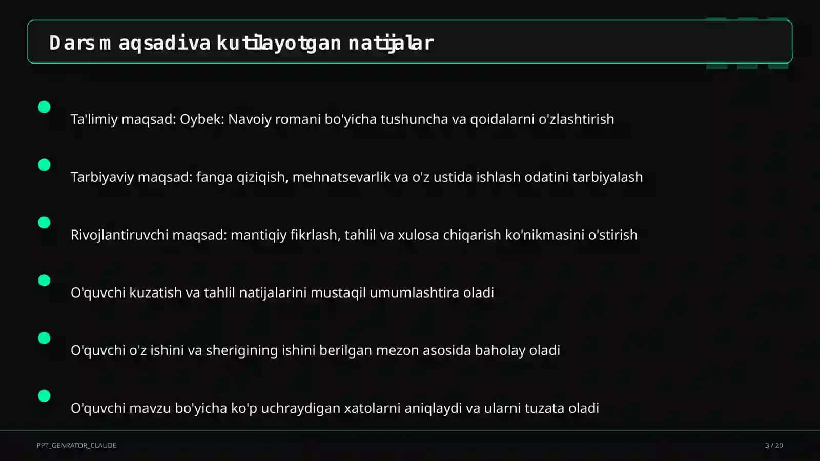 Oybek: Navoiy romani (10-sinf) 3