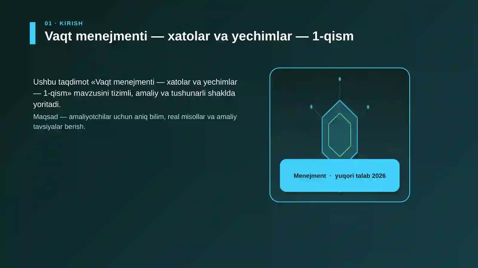 Vaqt menejmenti — xatolar va yechimlar — 1-qism 3