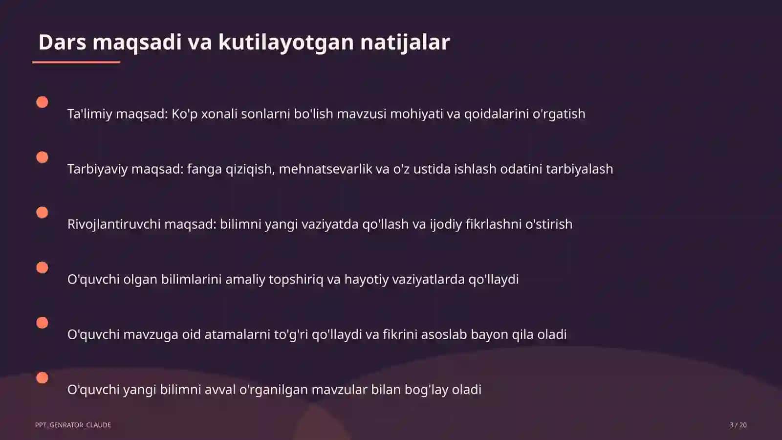 Ko'p xonali sonlarni bo'lish (4-sinf) 3