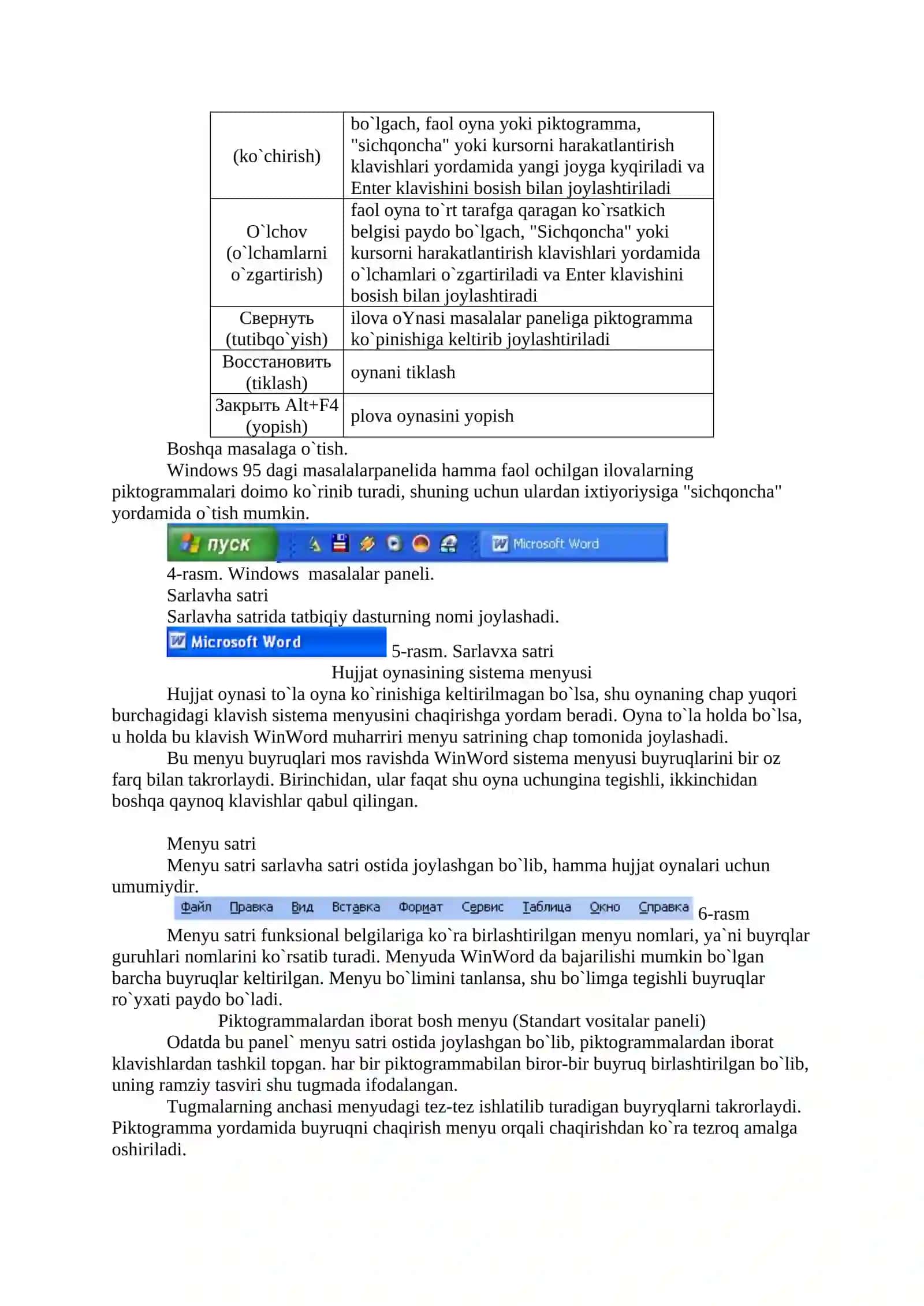 MS Word matn muharriri 3