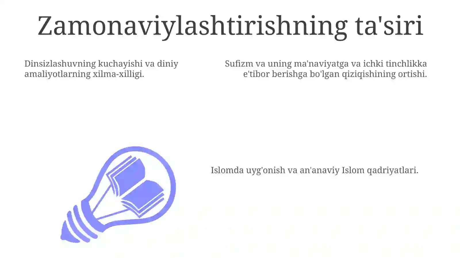Zamonaviylik va ma'naviy o'zlik 3