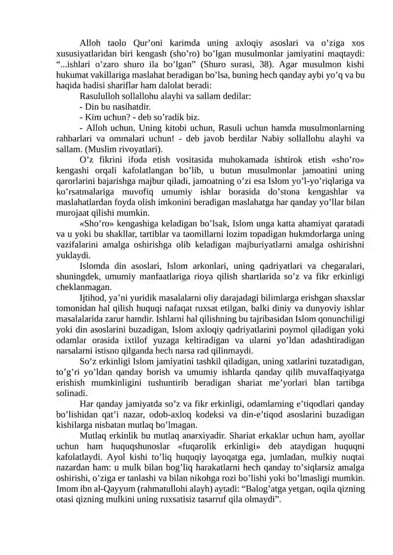 Islom qadriyatlari va ma’rifatining hozirgi davrdagi ahamiyati 3