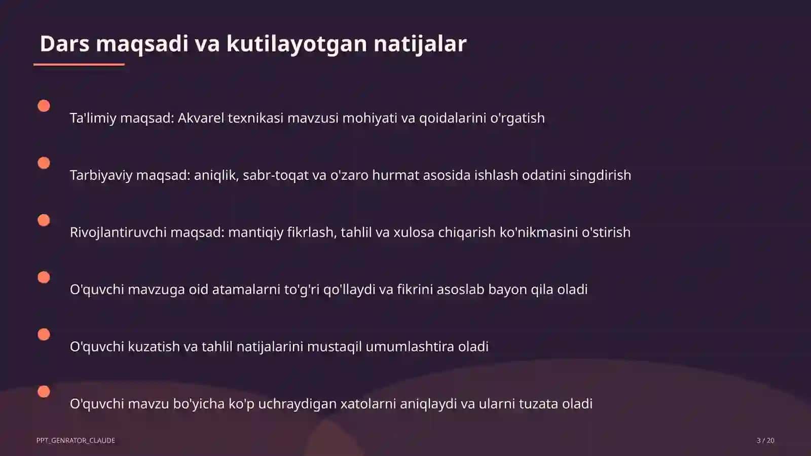 Akvarel texnikasi (5-sinf) 3