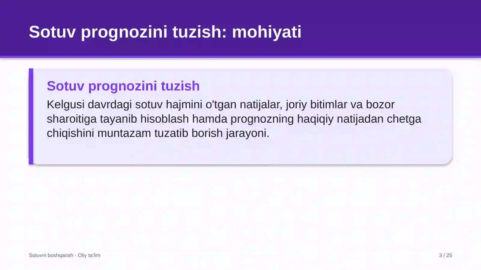 Choyxonalarda sotuv prognozini tuzish 3